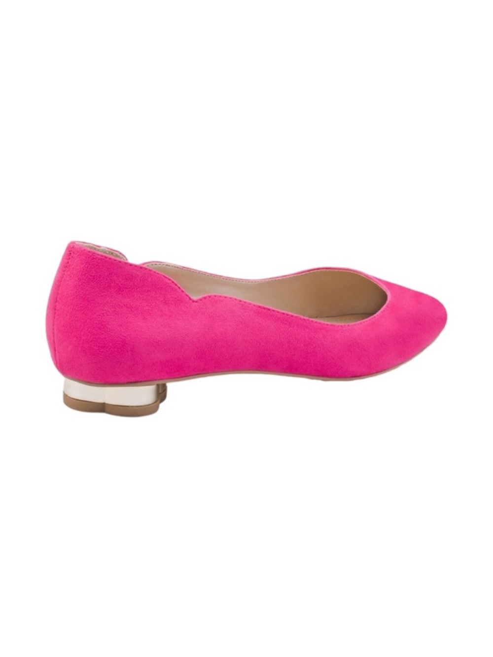 White House Black Market Bellamy Scalloped Pink Flat Size 6.5 - Picture 3 of 11